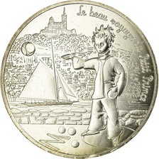 France, 10 Euro, Le Petit Prince joue à la pétanque, 2016, MS(63), Silver