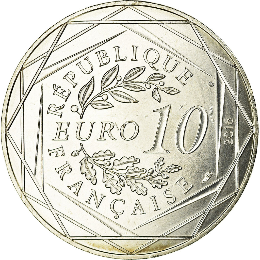 France, 10 Euro, Le Petit Prince joue à la pétanque, 2016, MS(63), Silver