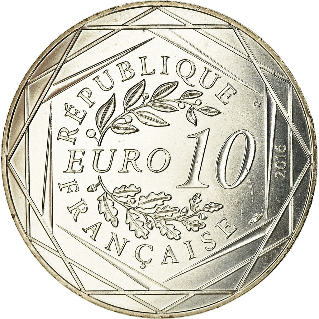 Frankrijk, 10 Euro, Le Petit Prince fait de la luge, 2016, UNC-, Zilver