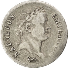 FRANCE, Napoléon I, 1/2 Franc, 1808, Paris, KM #680.1, VF(30-35), Silver, Gadour