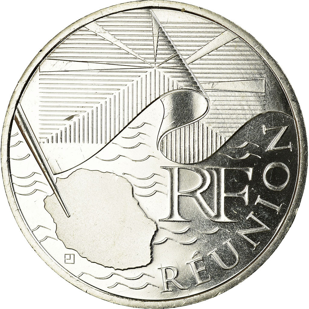 France, 10 Euro, Réunion, 2010, MS(63), Silver, KM:1669