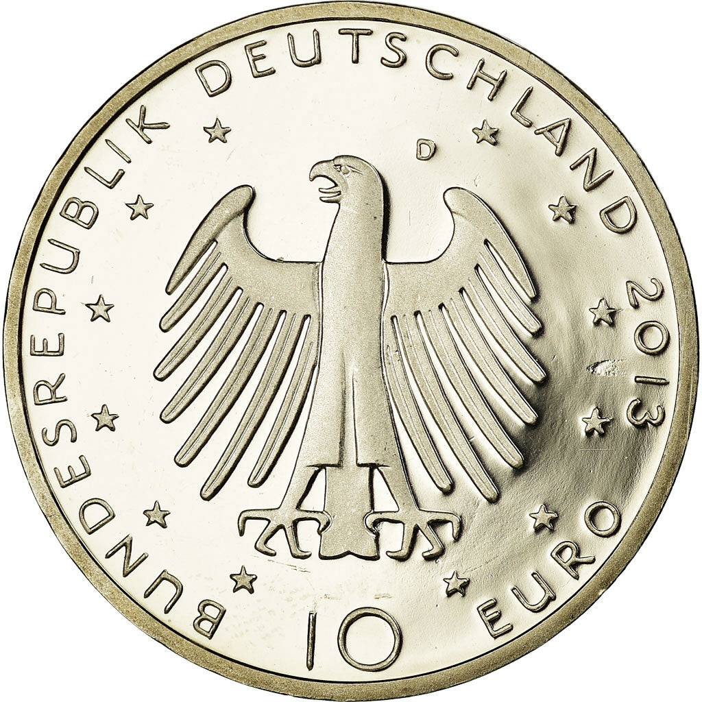 Germany, 10 Euro, Richard Wagner, 2013, MS(65-70), Silver, KM:316