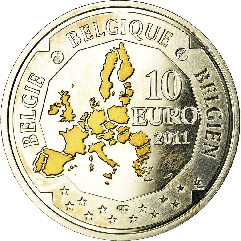 Belgium, 10 Euro, 2011, MS(65-70), Silver, KM:311