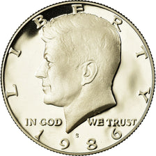 Coin, United States, Kennedy Half Dollar, Half Dollar, 1986, U.S. Mint, San