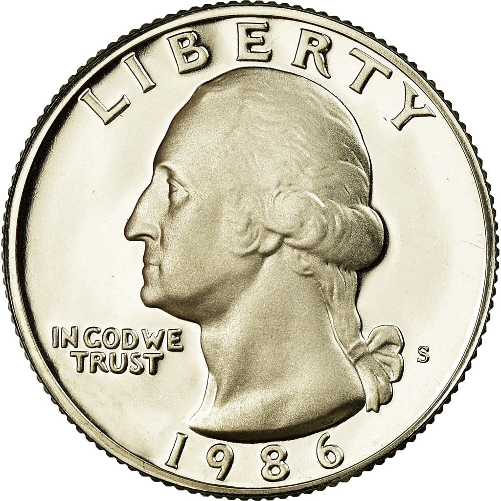 Coin, United States, Washington Quarter, Quarter, 1986, U.S. Mint, San