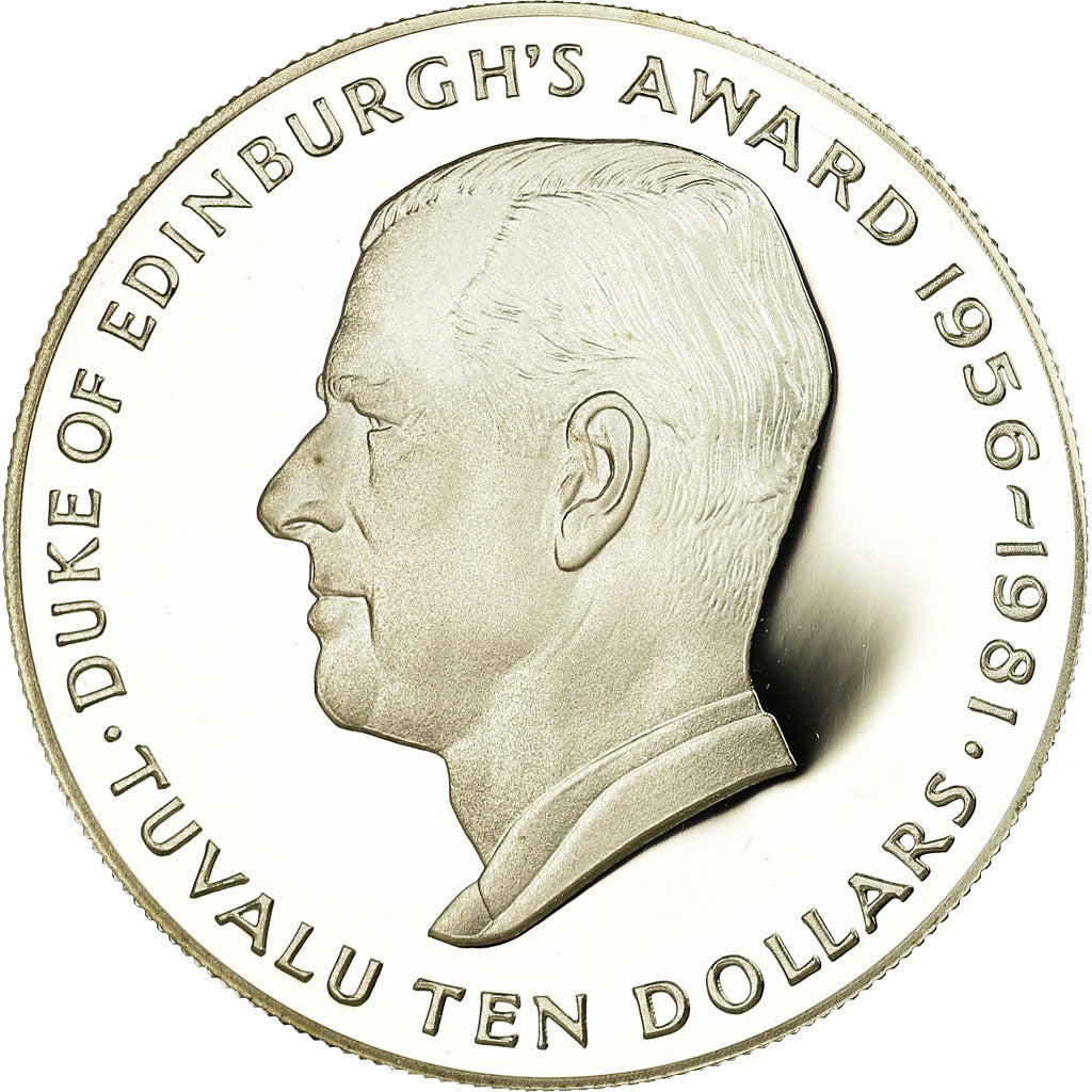 Coin, Tuvalu, Elizabeth II, 10 Dollars, 1981, British Royal Mint, MS(65-70)