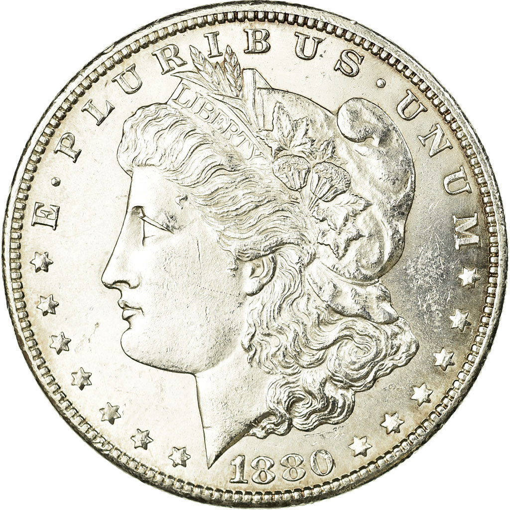Coin, United States, Morgan Dollar, Dollar, 1880, U.S. Mint, San Francisco