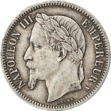FRANCE, 1 Franc, 1867, Paris, KM #806.1, VF(30-35), Silver, Gadoury #463, 4.98