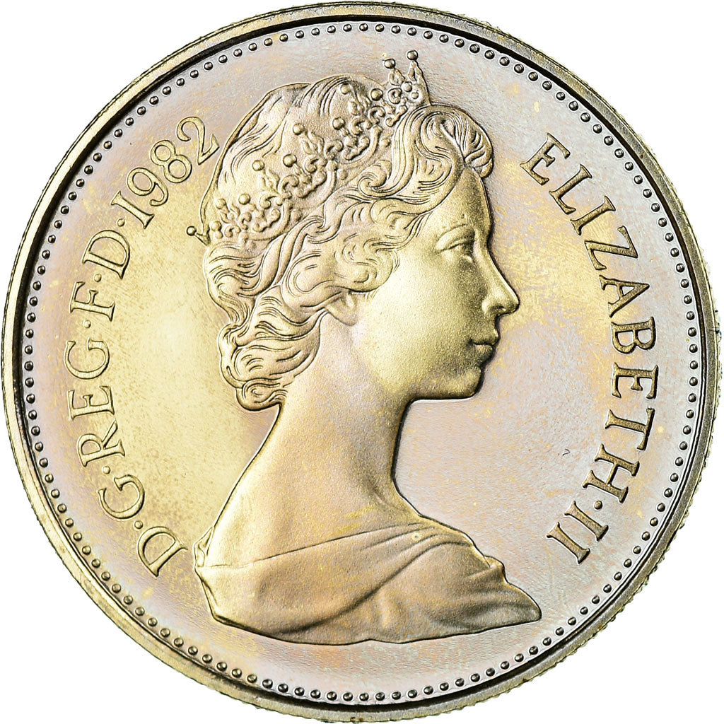 Coin, Great Britain, Elizabeth II, 5 Pence, 1982, Proof, MS(65-70)