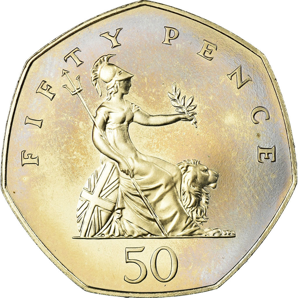 Coin, Great Britain, Elizabeth II, 50 Pence, 1982, Proof, MS(65-70)