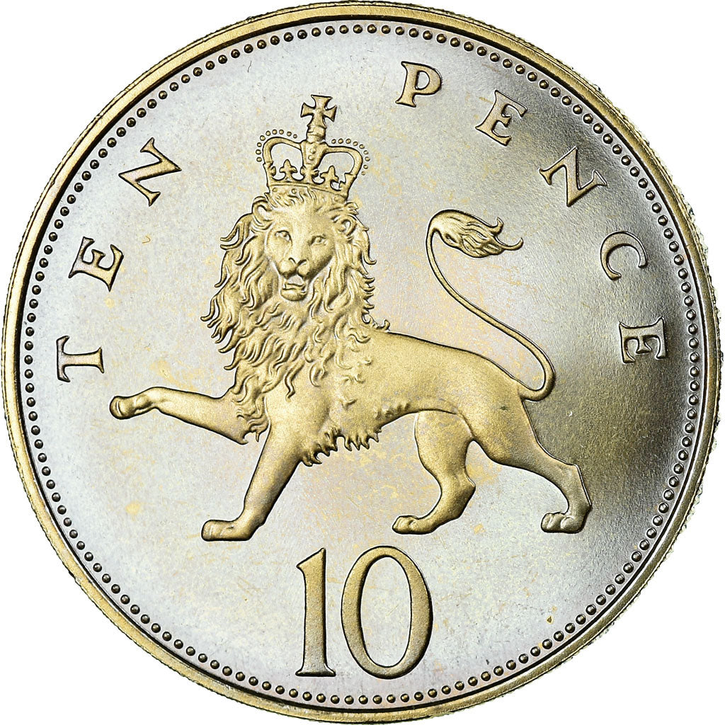Coin, Great Britain, Elizabeth II, 10 Pence, 1982, Proof, MS(63), Copper-nickel