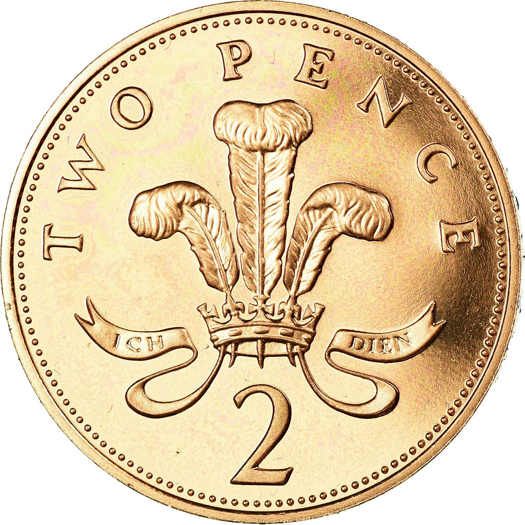 Coin, Great Britain, Elizabeth II, 2 Pence, 1982, Proof, MS(65-70), Bronze