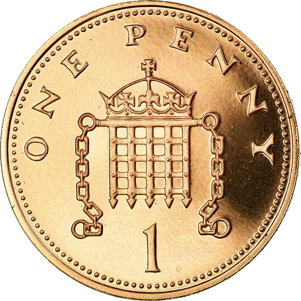 Coin, Great Britain, Elizabeth II, Penny, 1982, Proof, MS(65-70), Bronze, KM:927