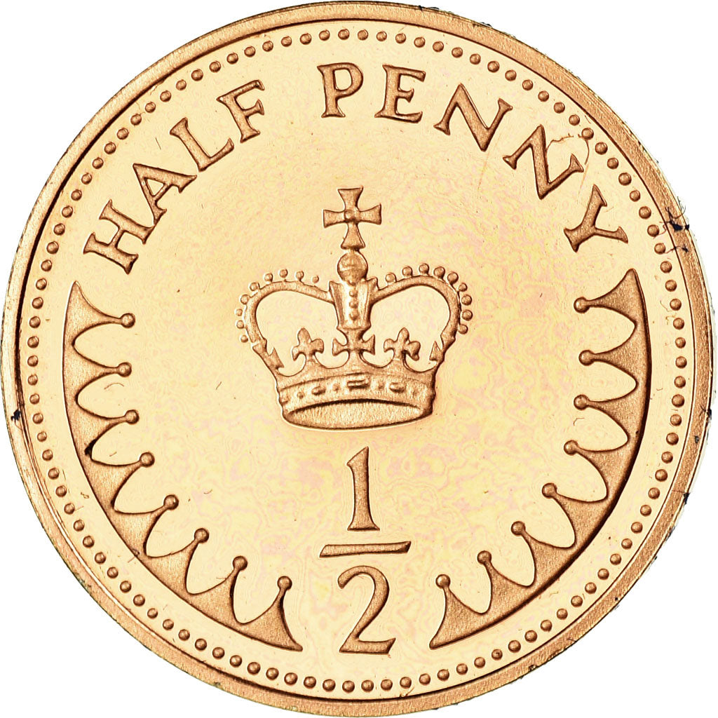 Coin, Great Britain, Elizabeth II, 1/2 Penny, 1982, Proof, MS(65-70), Bronze