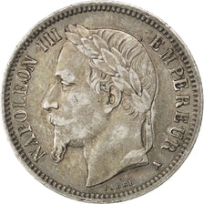 FRANCE, Napoléon III, Franc, 1868, Paris, KM #806.1, EF(40-45), Silver, Gadoury