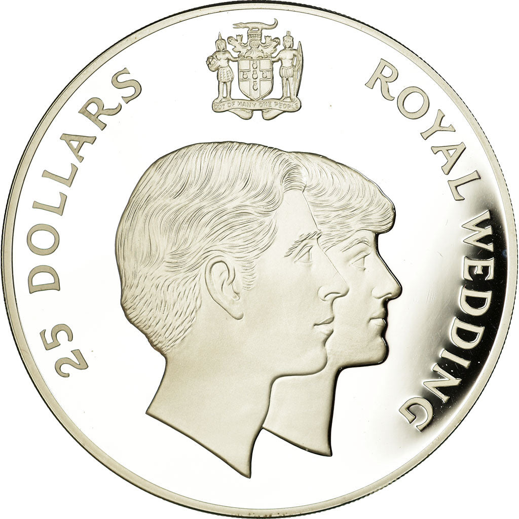 Coin, Jamaica, Elizabeth II, 25 Dollars, 1981, British Royal Mint, Proof