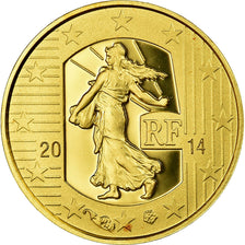 France, 5 Euro, Semeuse, 2014, BE, MS(65-70), Gold