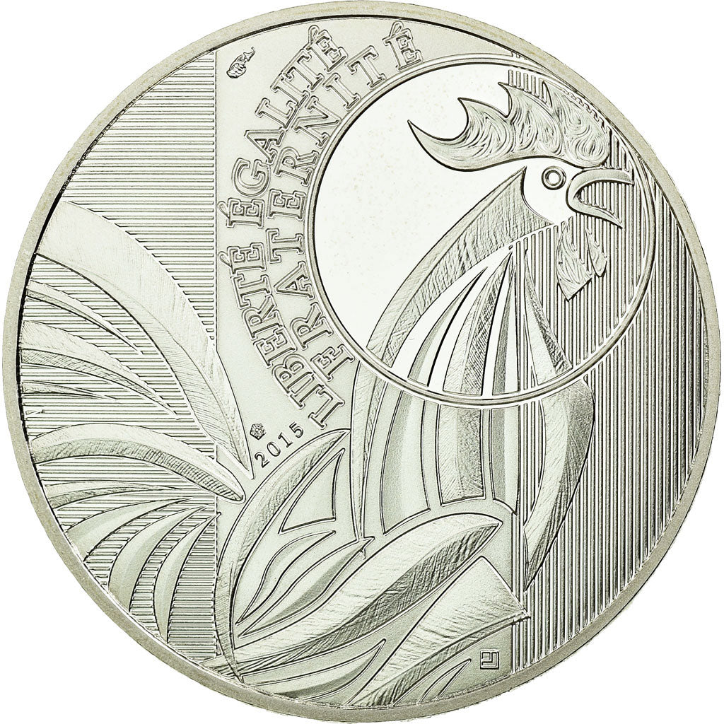 France, 10 Euro, Coq, 2015, BE, MS(65-70), Silver, Gadoury:EU728