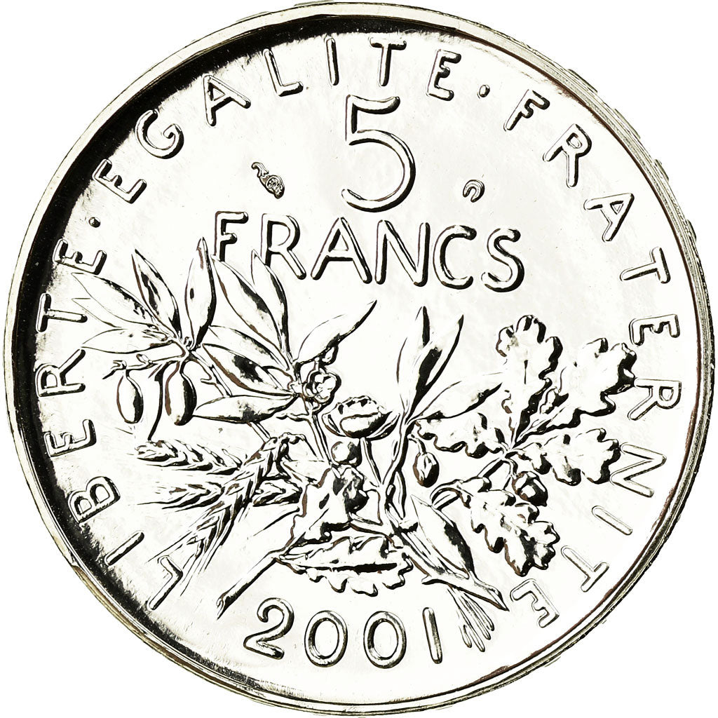 Coin, France, Semeuse, 5 Francs, 2001, Paris, BU, MS(65-70), Silver, KM:1309