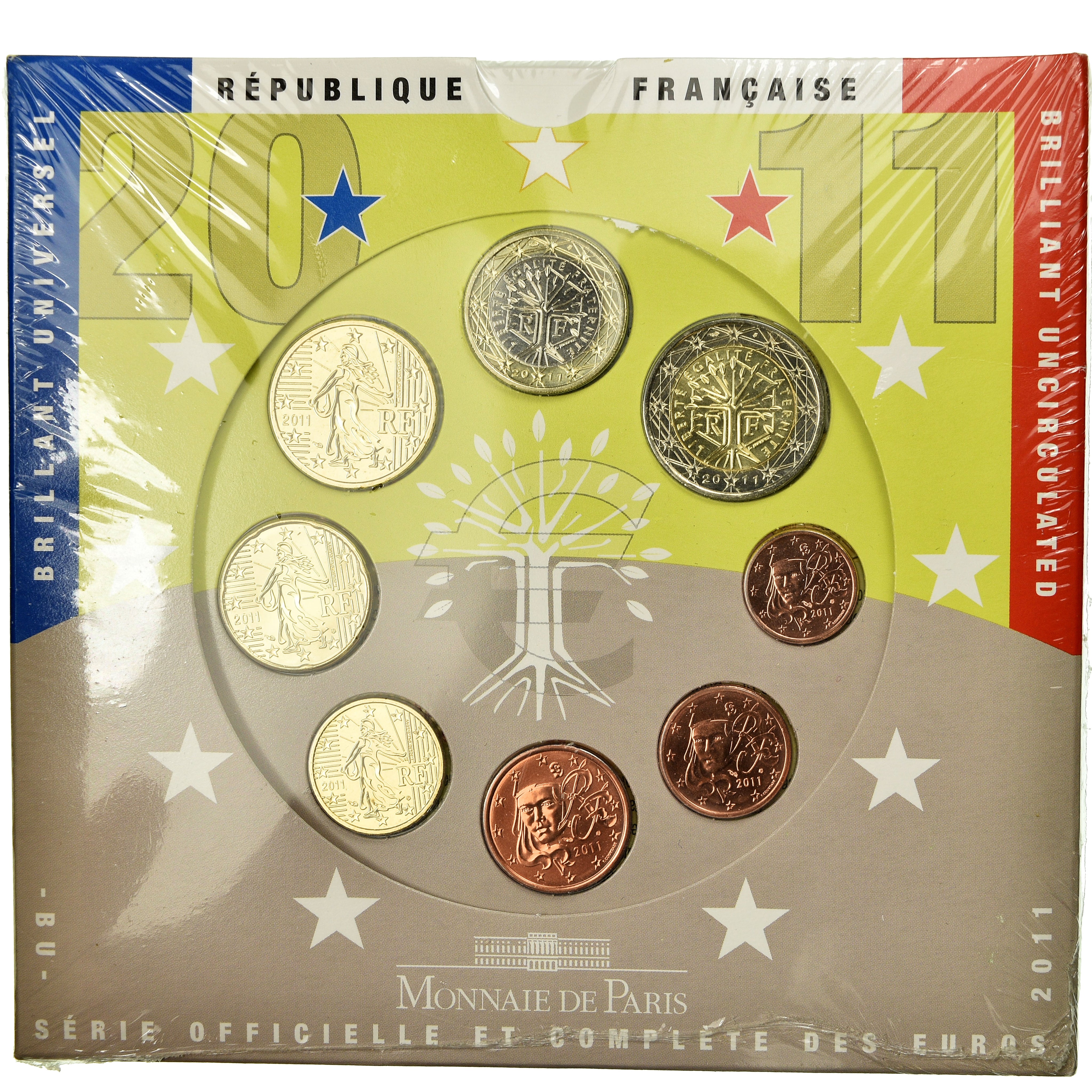Francia, Euro-Set, 2011, FDC, N.C.