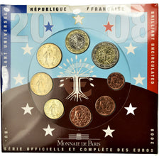 Frankreich, Euro-Set, 2008, STGL, (No Composition)
