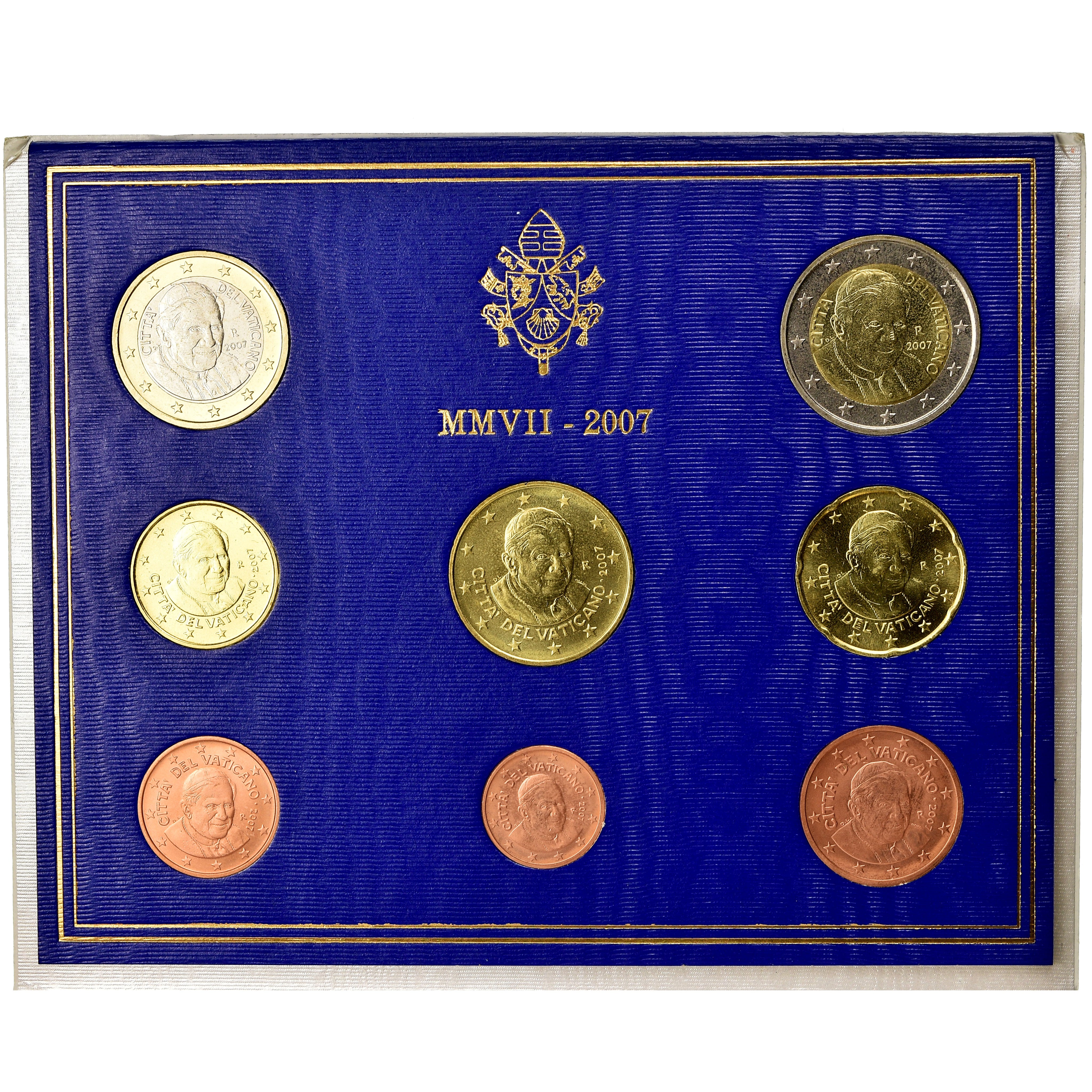 Vatican, 1 Cent to 2 Euro, 2007, FDC, (No Composition)