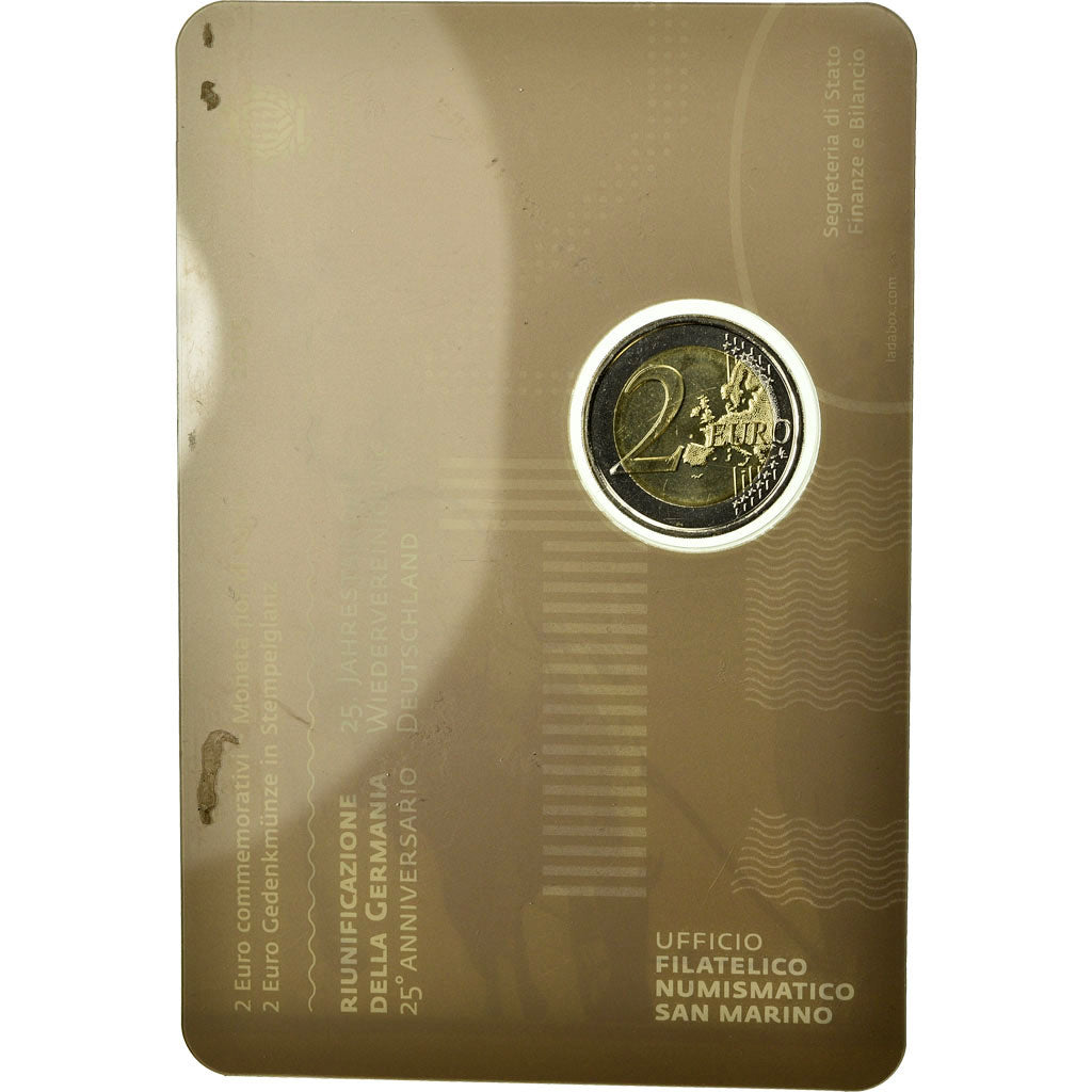 San Marino, 2 Euro, 25ème anniversaire de la réunification de l'Allemagne