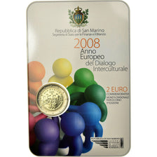 San Marino, 2 Euro, 2008, MS(65-70), Bi-Metallic, KM:487