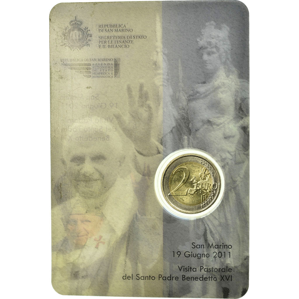 San Marino, 2 Euro, 2011, MS(65-70), Bi-Metallic, KM:486