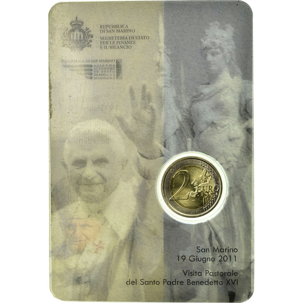 San Marino, 2 Euro, 2011, MS(65-70), Bi-Metallic, KM:486