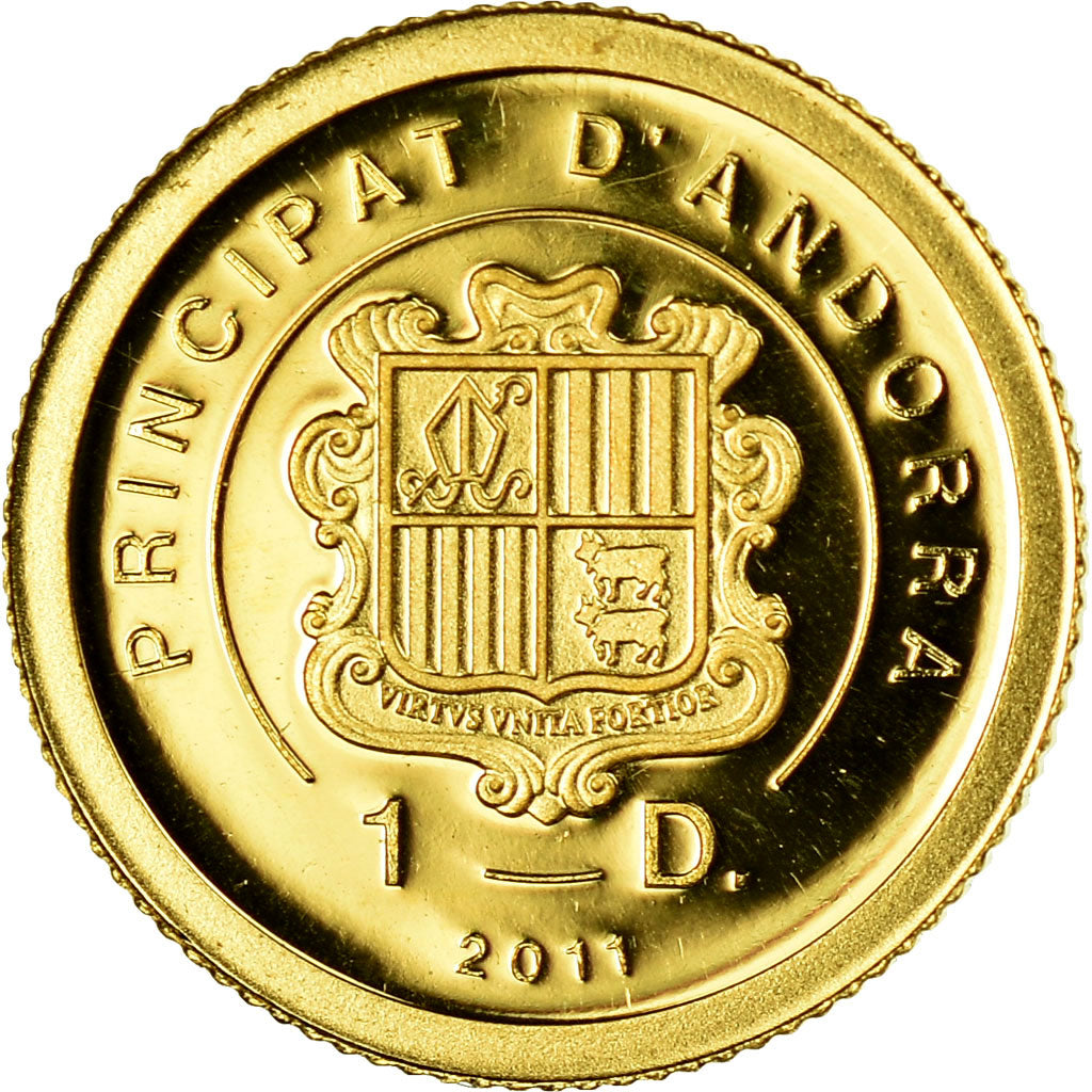 Coin, Andorra, Diner, 2011, Napoléon Bonaparte, MS(65-70), Gold