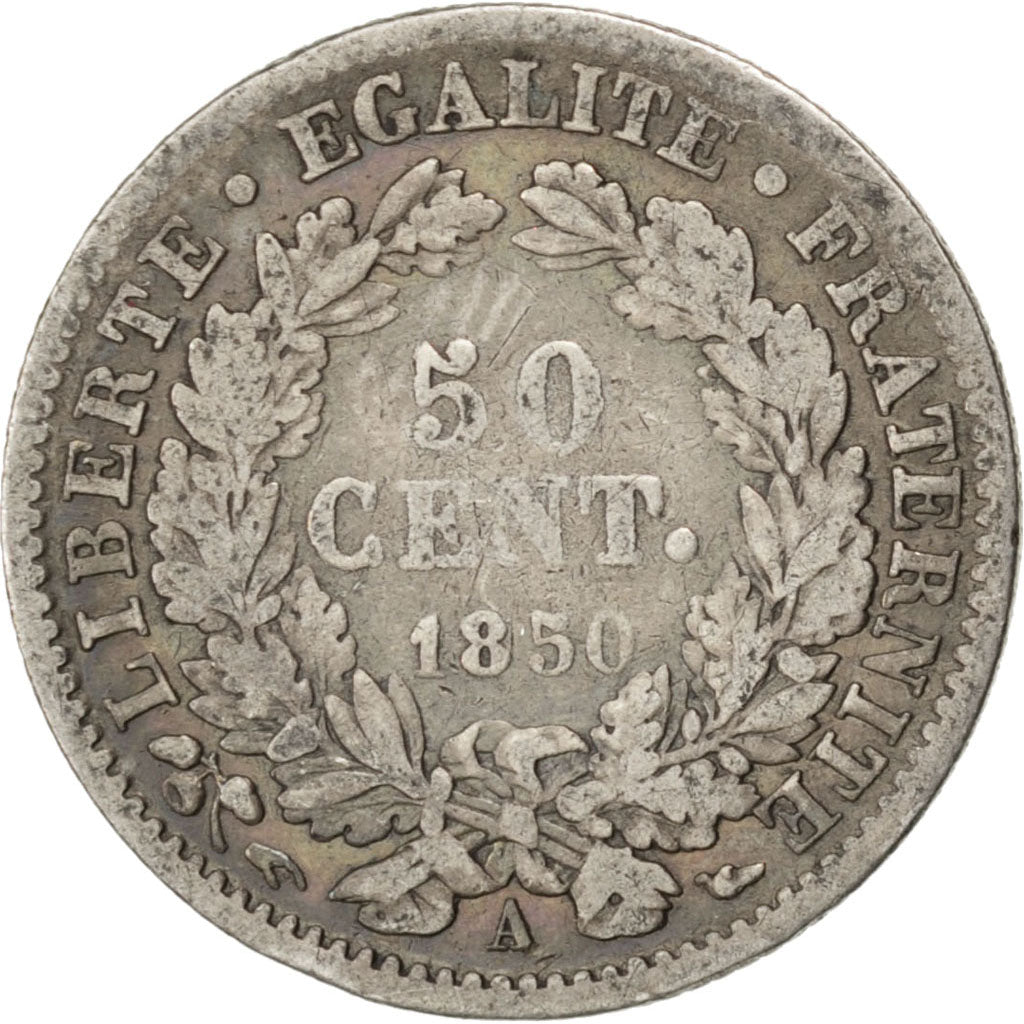 Deuxième République, 50 Centimes Cérès, KM 769.1