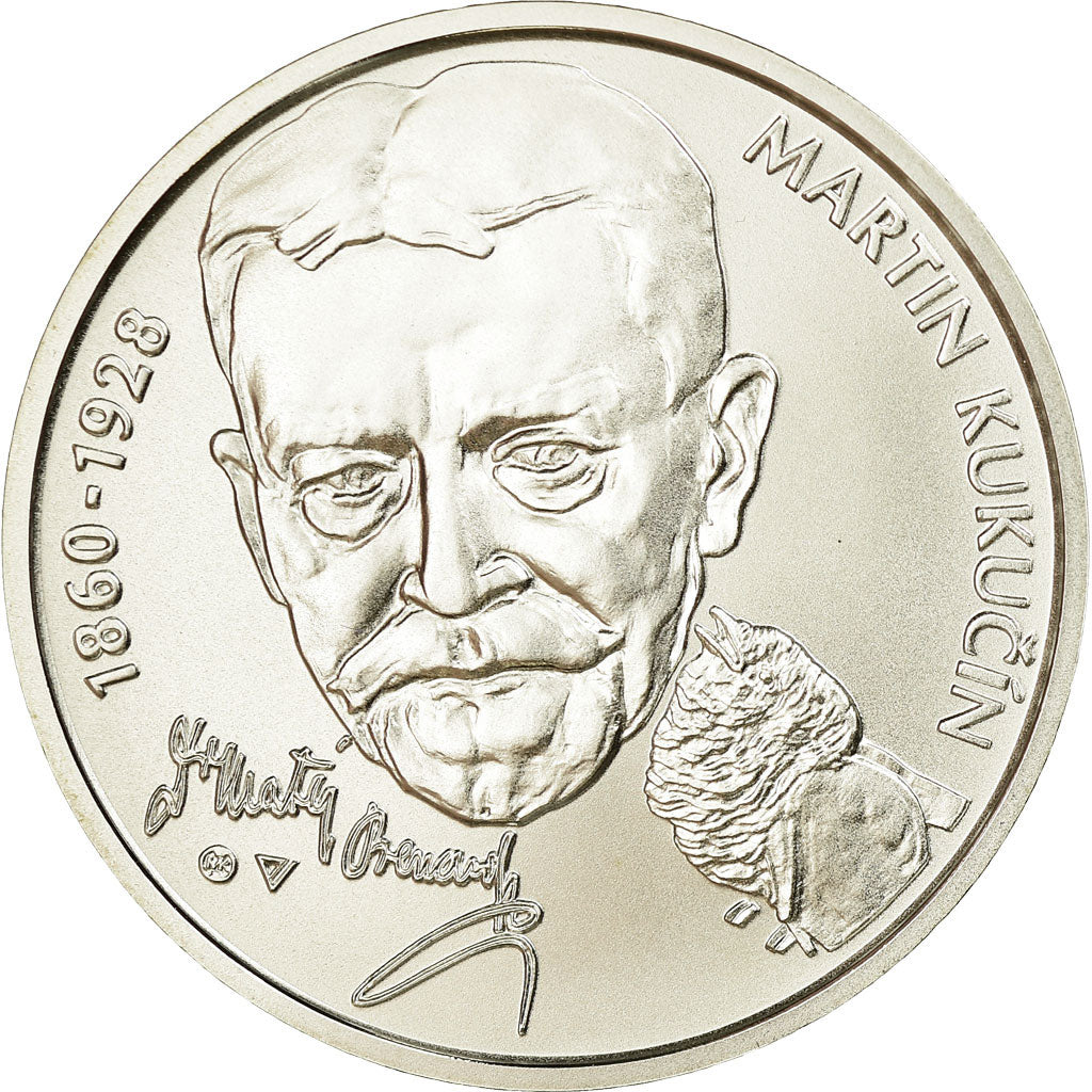 Slowakije, 10 Euro, Martin Kukucin, 2010, FDC, Zilver, KM:111