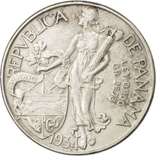 Panama, 1 Balboa, 1934, KM #13, AU(50-53), Silver, 26.62