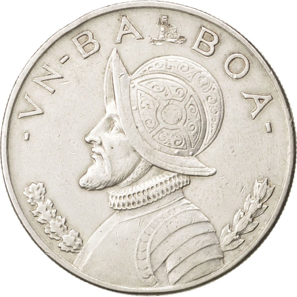 Panama, 1 Balboa, 1934, KM #13, AU(50-53), Silver, 26.62