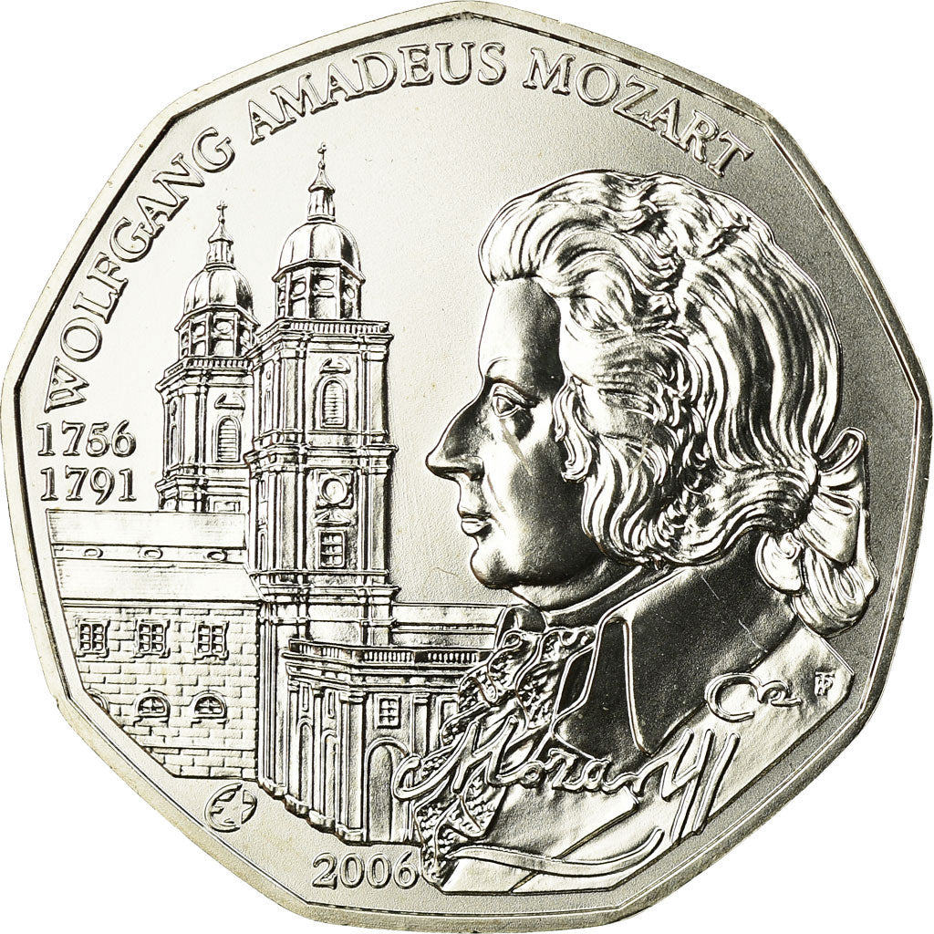 Autriche, 5 Euro, Mozart, 2006, FDC, Argent, KM:3131