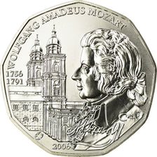 Autriche, 5 Euro, Mozart, 2006, FDC, Argent, KM:3131