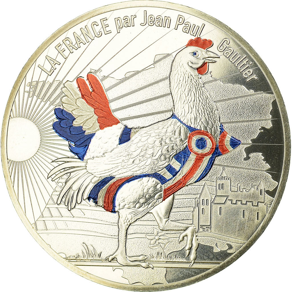 Francia, 50 Euro, Jean Paul Gaultier - La Poule, 2017, FDC, Argento