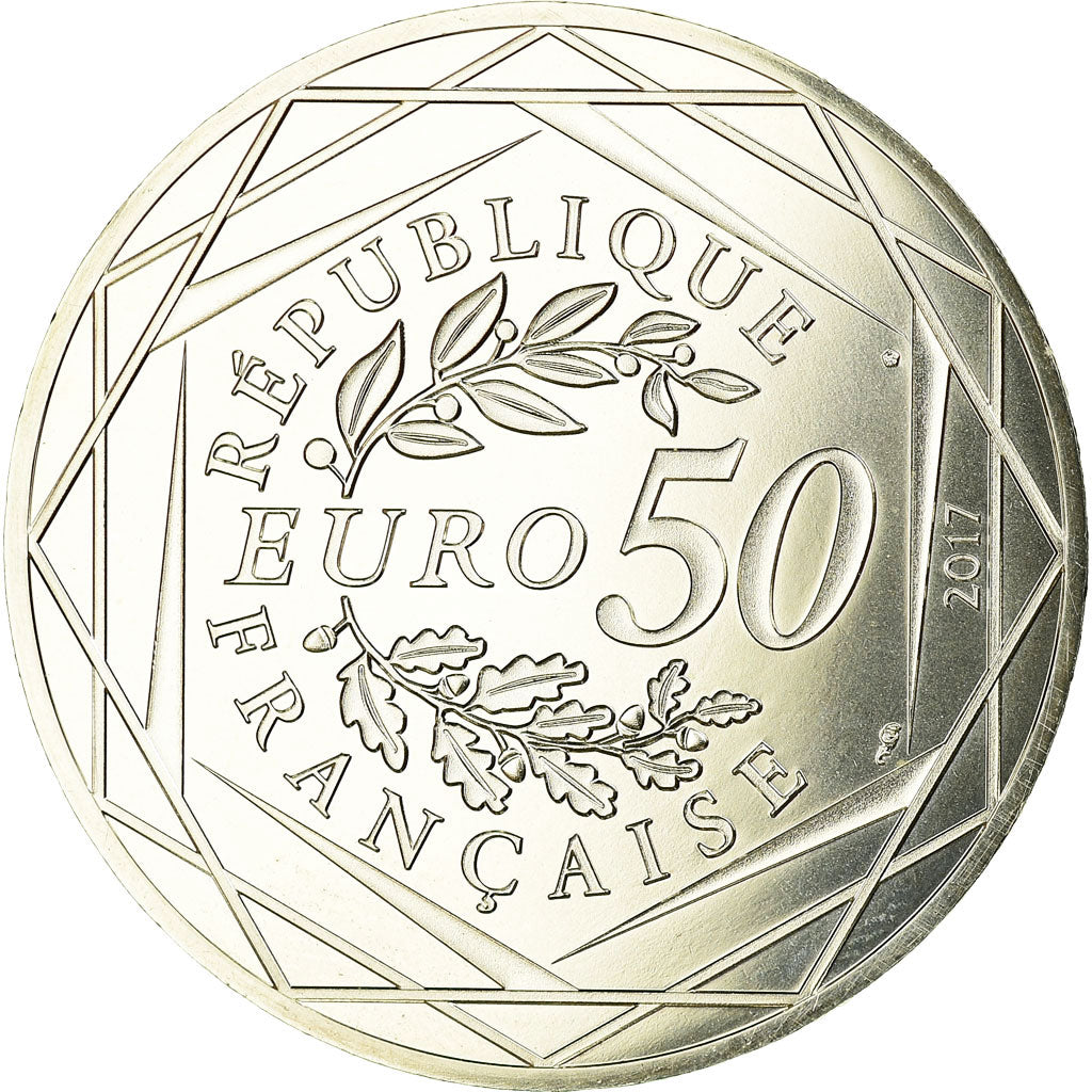 Francia, 50 Euro, Jean Paul Gaultier - La Poule, 2017, FDC, Argento