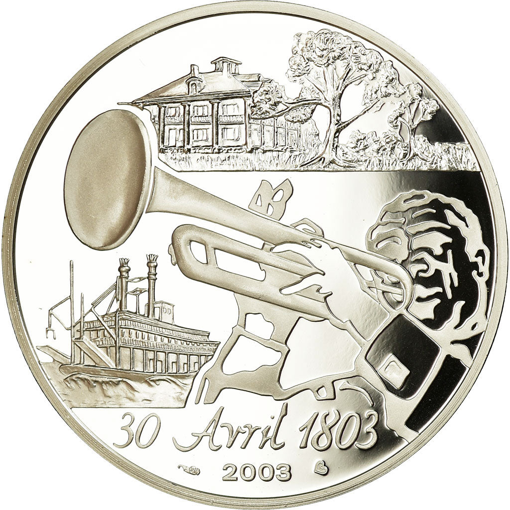 France, 1-1/2 Euro, Vente de la Louisiane aux U.S.A, 2003, BE, MS(65-70)