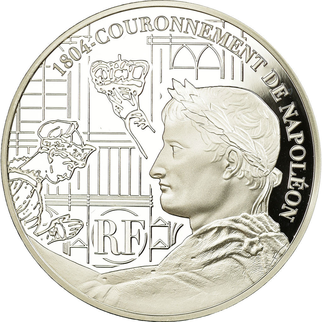 Frankreich, 1-1/2 Euro, Couronnement de Napoléon, 2004, BE, STGL, Silber