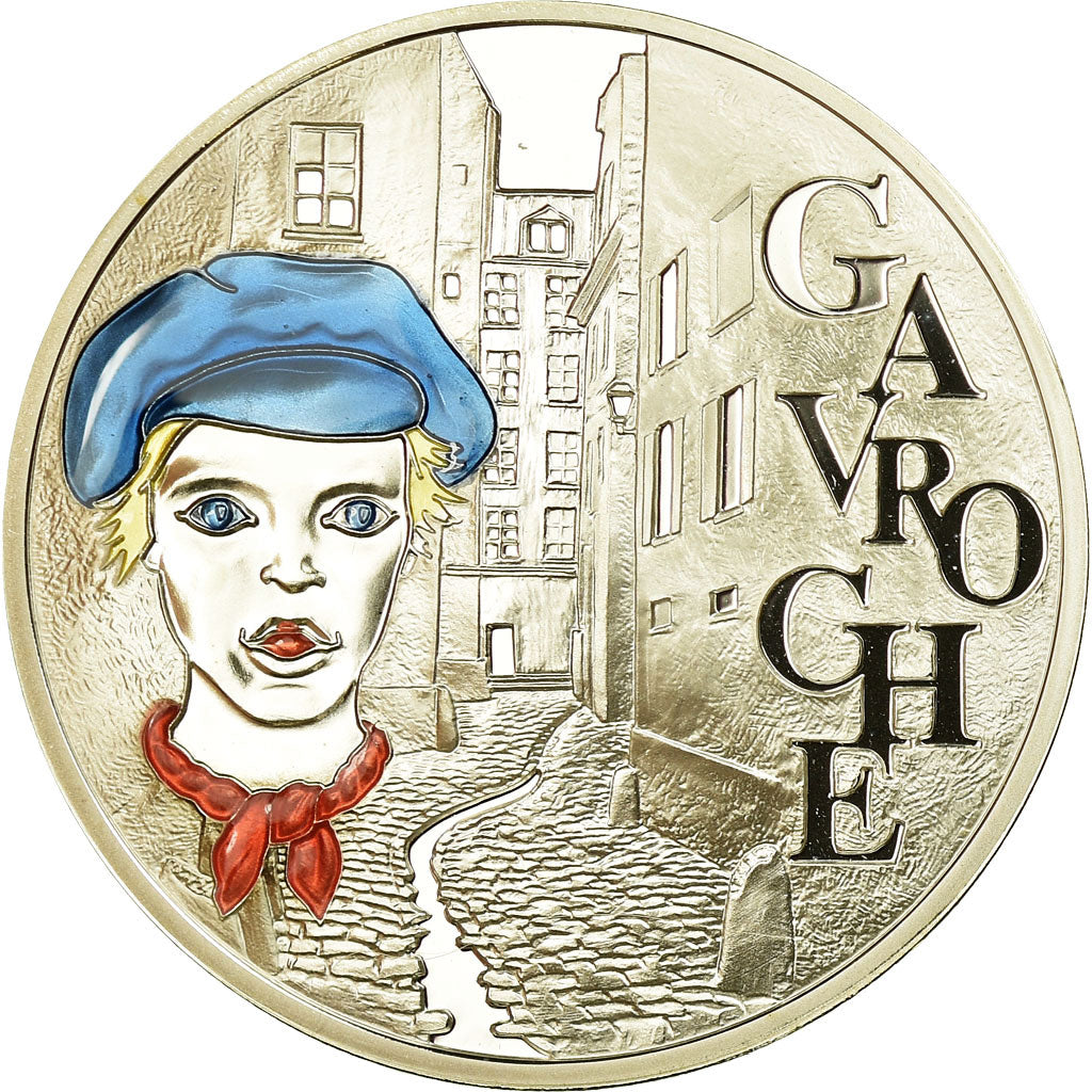 France, 1-1/2 Euro, Gavroche - Victor Hugo, 2002, BE, FDC, Argent, Gadoury:EU 1