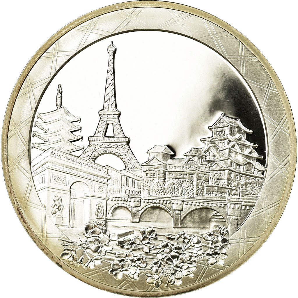 Frankreich, 1-1/2 Euro, France/Japon - Paris/Tokyo, 2008, BE, STGL, Silber