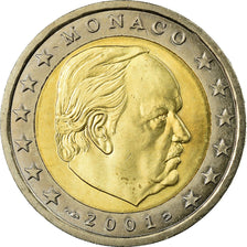 Monaco, 2 Euro, 2001, MS(63), Bi-Metallic, KM:186