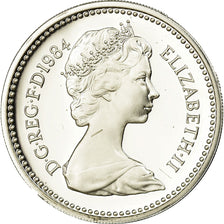 Coin, Great Britain, Elizabeth II, Pound, 1984, Piéfort, MS(65-70), Silver