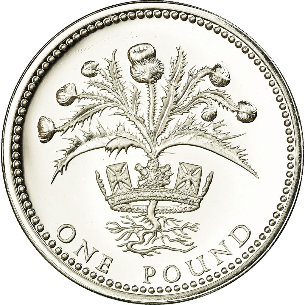 Coin, Great Britain, Elizabeth II, Pound, 1984, Piéfort, MS(65-70), Silver