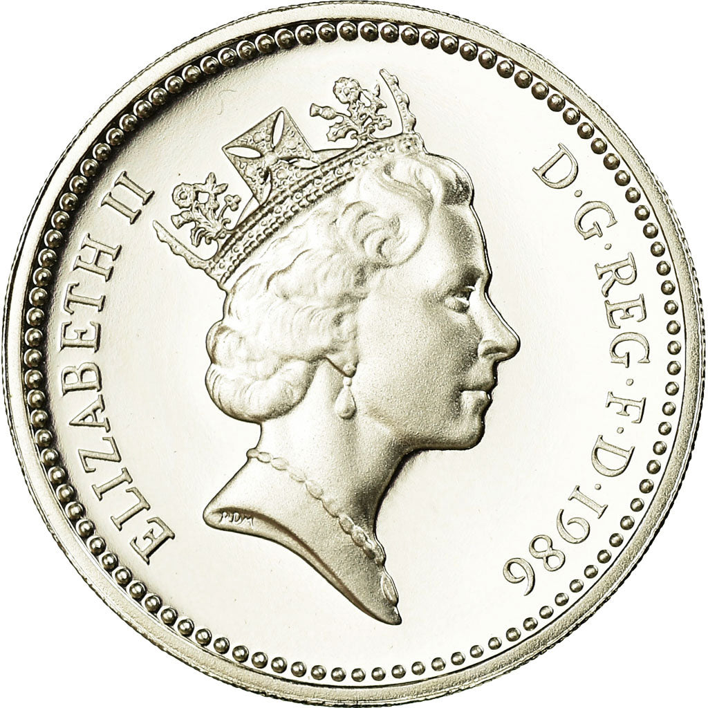 Coin, Great Britain, Elizabeth II, Pound, 1986, Proof, MS(65-70), Silver