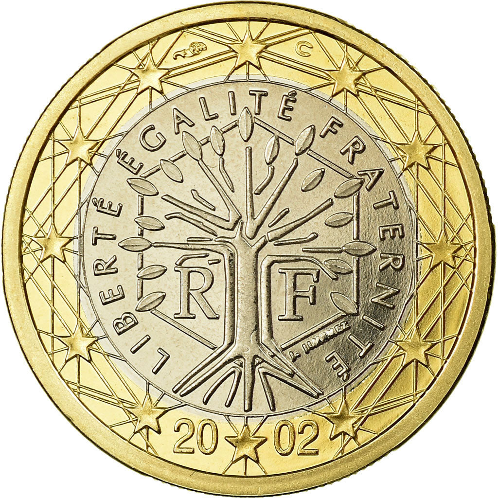 França, Euro, 2002, BE, MS(63), Bimetálico, KM:1288