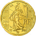 Francia, 20 Euro Cent, 2002, BE, SPL, Ottone, KM:1286