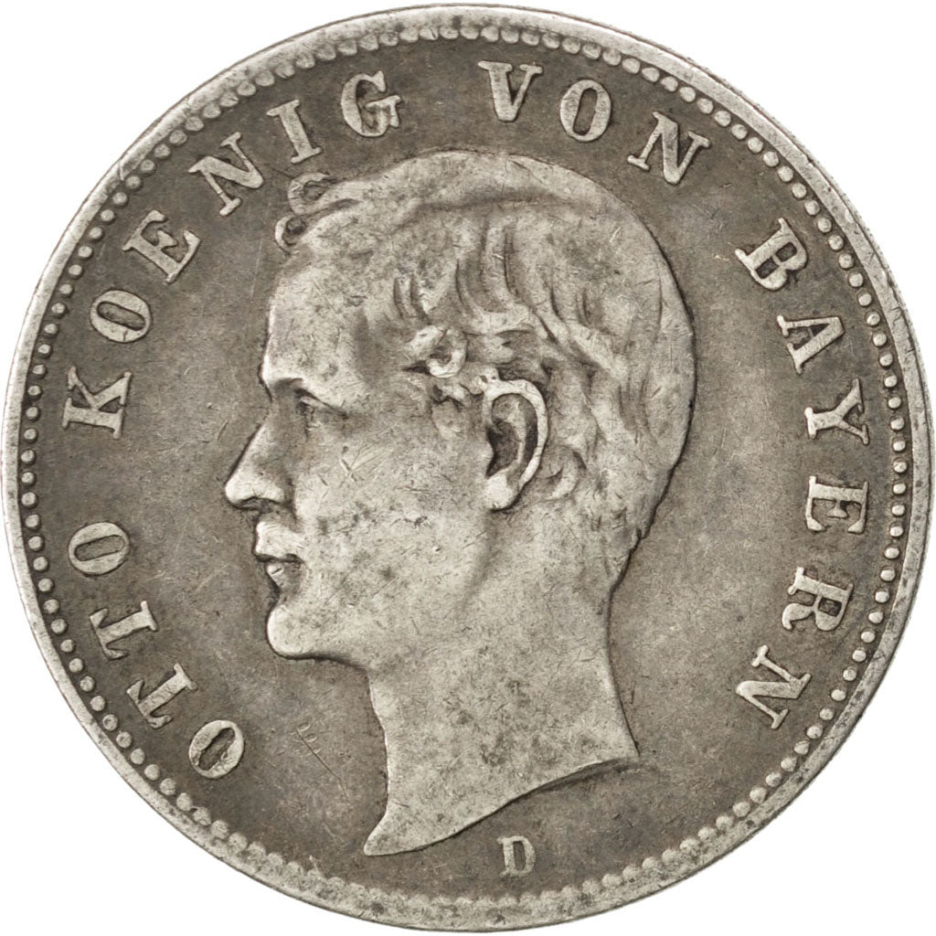 Germany, 2 Mark, 1888, Munich, KM #905, VF(30-35), Silver, 10.91